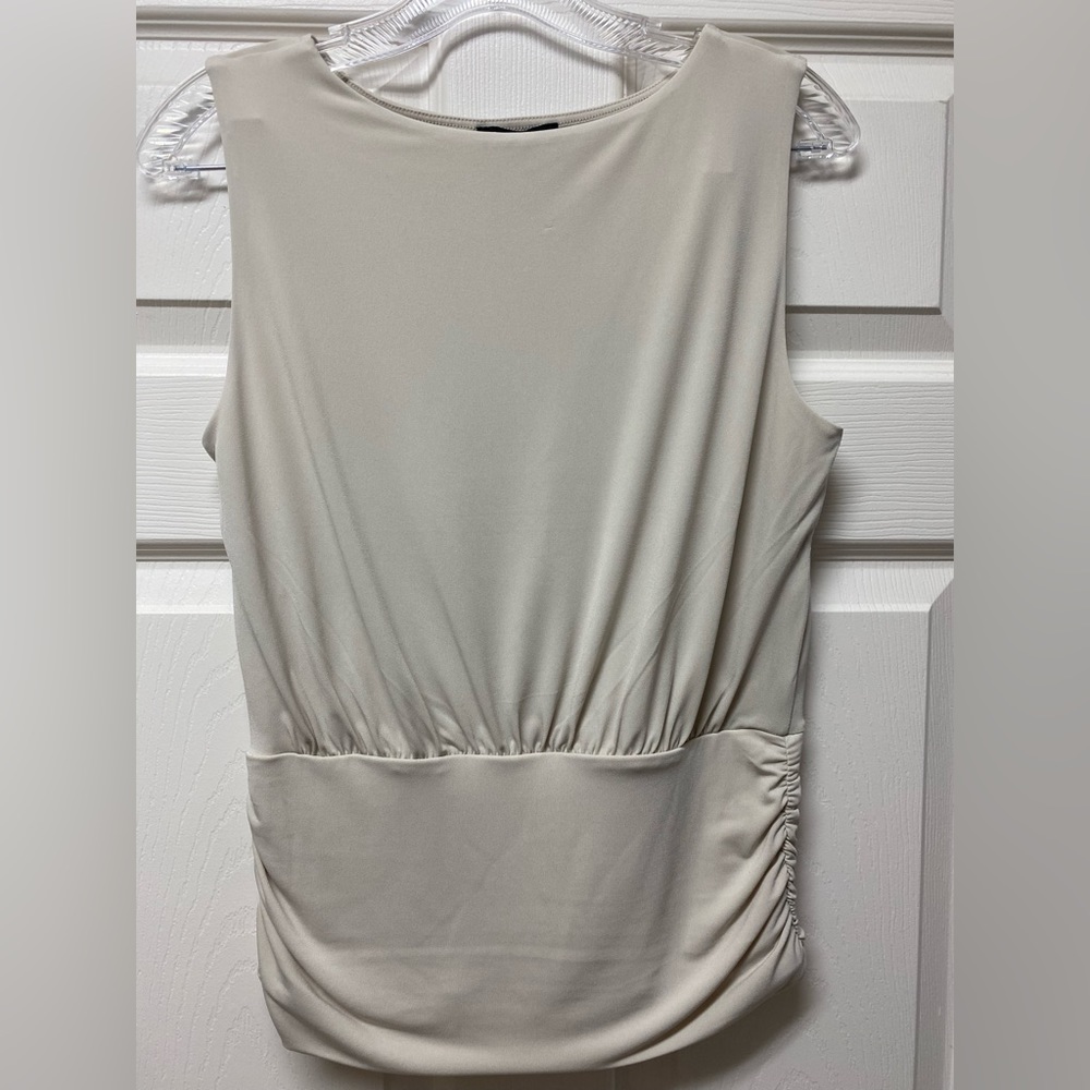 Women’s Small Ivory sleeveless blouse from Express, brand new with tags